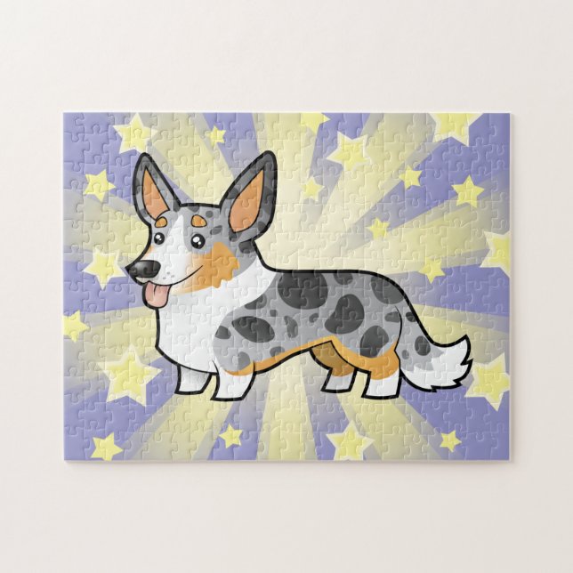 Walesisk Corgi för tecknadkofta Pussel (Horisontell)