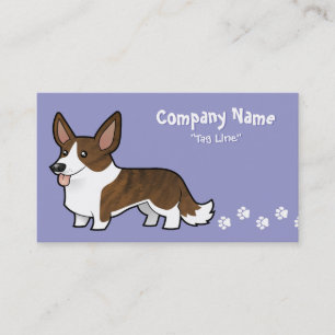 Walesisk Corgi för tecknadkofta Visitkort