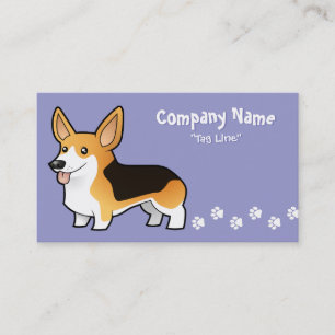 Walesisk Corgi för tecknadPembroke Visitkort