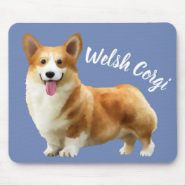 Walesisk Corgi illustrerade Mousepad Musmatta