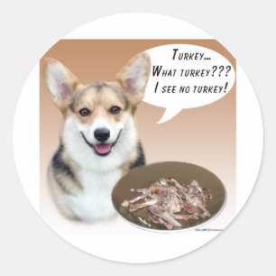 Walesisk Corgi Turkiet för Pembroke Runt Klistermärke