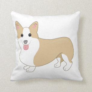 Walesisk Corgihundillustration Kudde