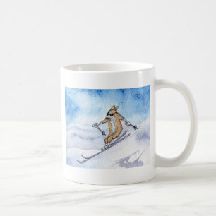 Walesisk Corgihundskidåkning Kaffemugg