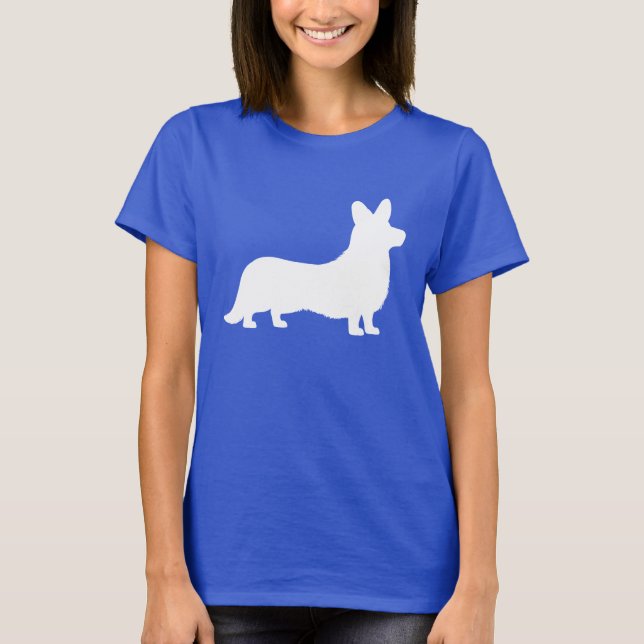 Walesisk Corgikofta i Silhouette T Shirt (Framsida)
