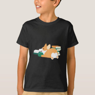 Walesisk Corgiläsning en bokmal för T Shirt
