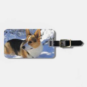 Walesisk Corgisnödag Bagagebricka