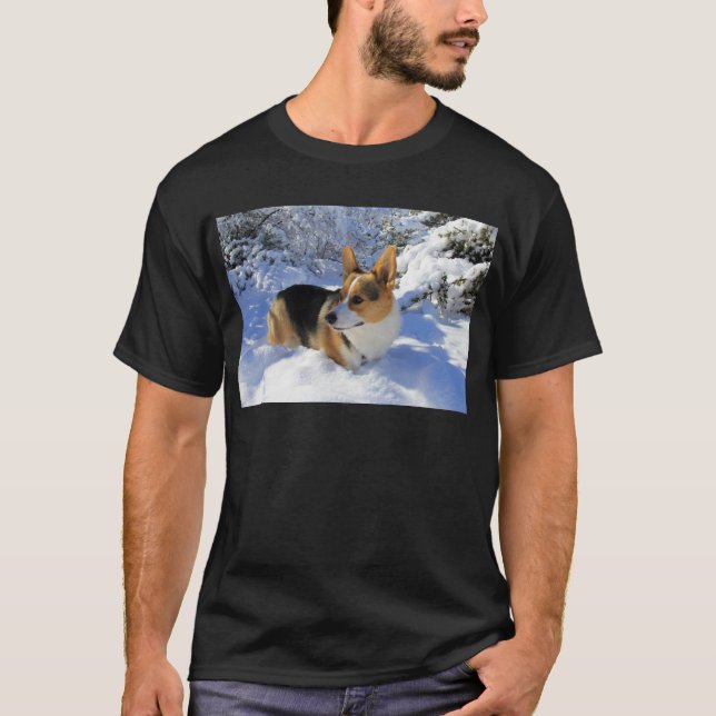 Walesisk Corgisnödag Tee Shirt (Framsida)