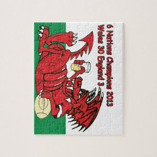 Walesisk drake, 6 nationmästare, Wales v England Pussel