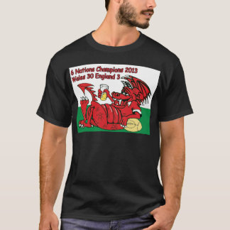 Walesisk drake, 6 nationmästare, Wales v England T Shirt