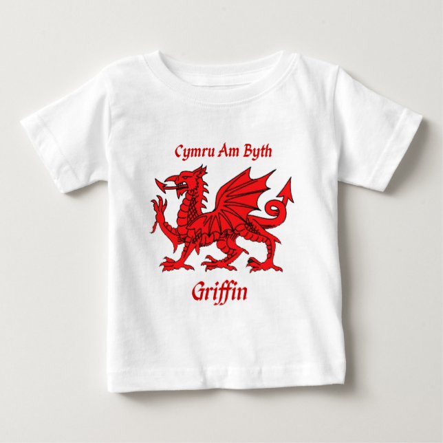 Walesisk drake för grip t-shirt (Framsida)