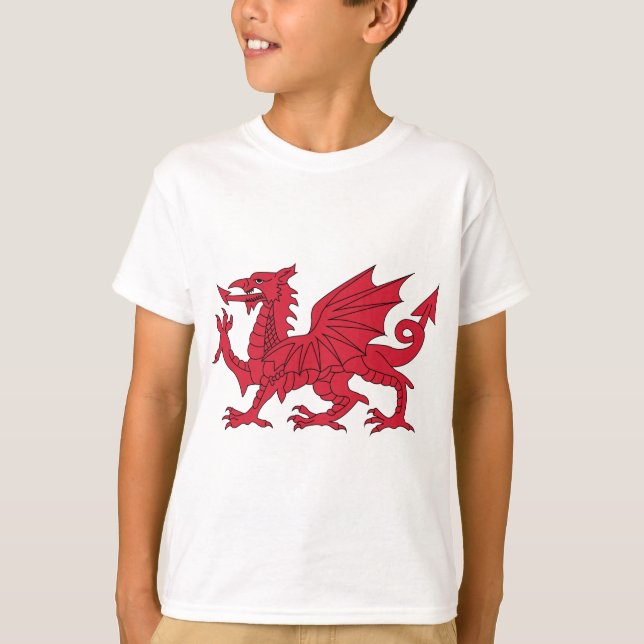 Walesisk drake t-shirt (Framsida)