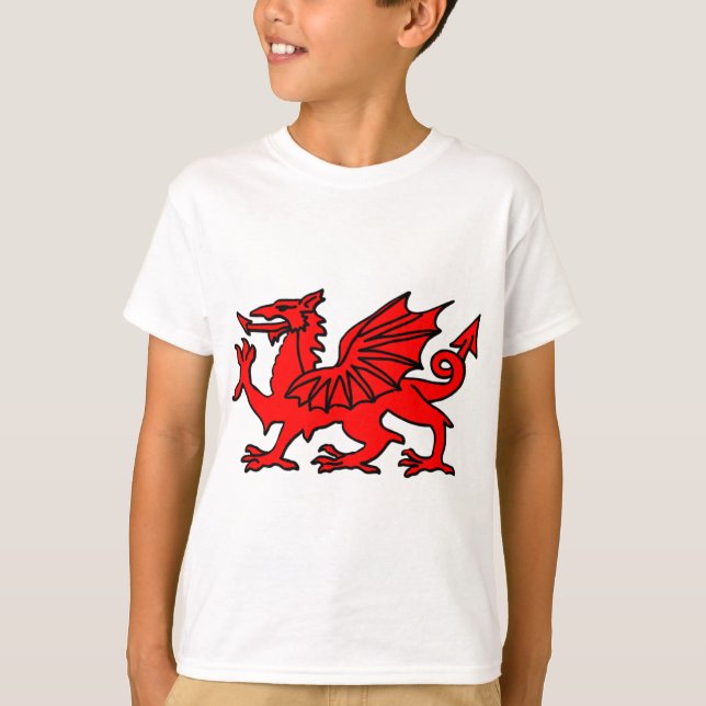 Walesisk drake tee shirt (Framsida)