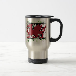 Walesisk drakerostfritt ståltravel mug resemugg