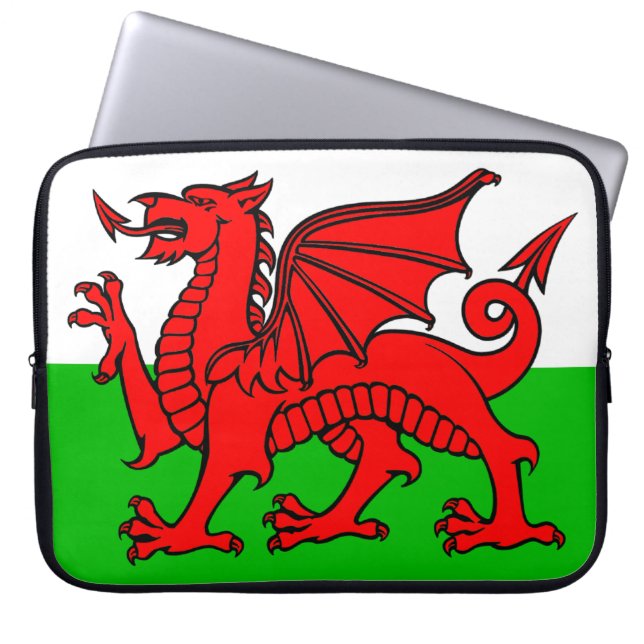 Walesisk flagga laptop sleeve (Framsidan)