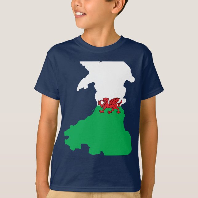 Walesisk flaggakarta tröja (Framsida)