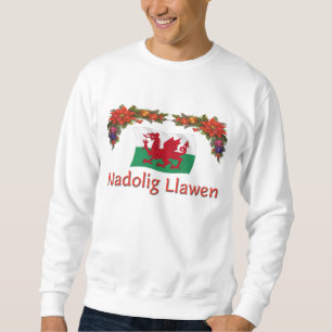 Walesisk god jul långärmad tröja