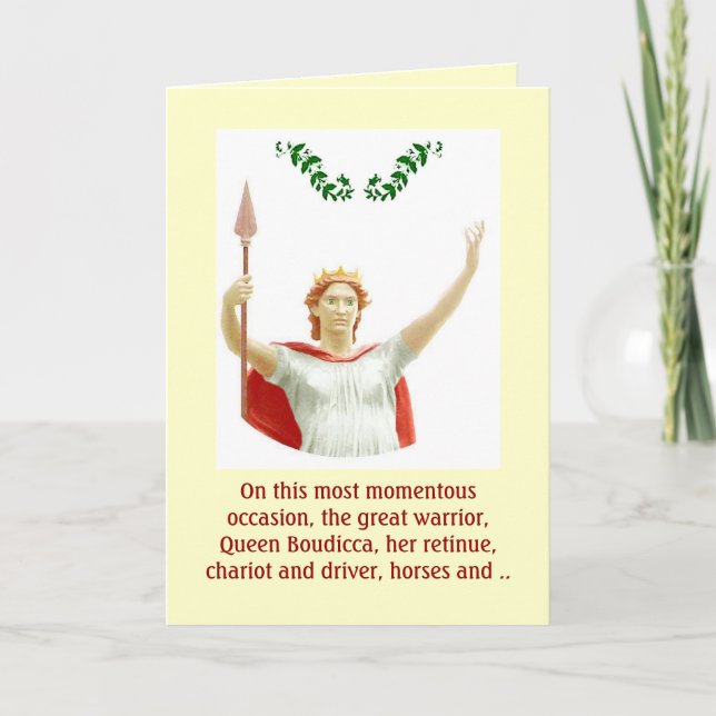 Walesisk humoristisk födelsedaghälsning kort (Framsida)