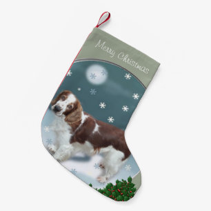 Walesisk jul för SpringerSpaniel Liten Julstrumpa