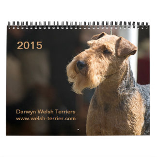 Walesisk kalender för Terrier 2015 vid Darwyn