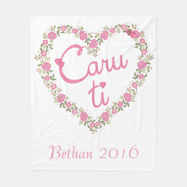 Walesisk kärlek, Caru Ti, ullfilt, 50" x60 ", Fleecefilt