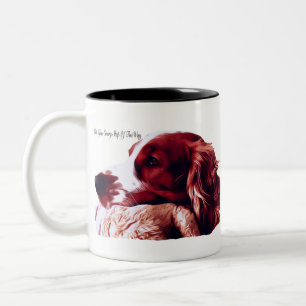 Walesisk kärlek för SpringerSpaniel Två-Tonad Mugg