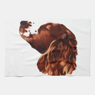 Walesisk konst för SpringerSpaniel Kökshandduk