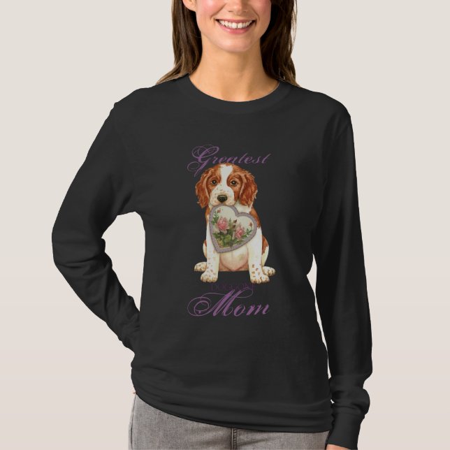 Walesisk mamma för hjärta för SpringerSpaniel T Shirt (Framsida)