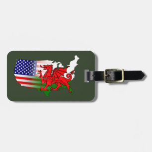 Walesisk märkre för amerikanWales USA bagage Bagagebricka