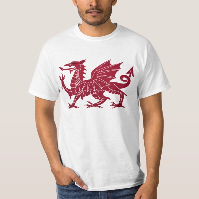 Walesisk skjorta för drake Y Ddraig Goch T-shirt (Framsida)