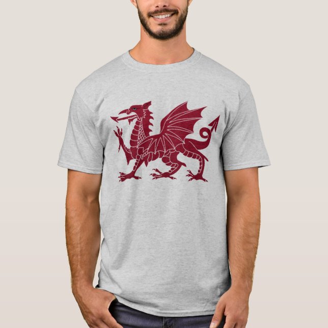 Walesisk skjorta för drake Y Ddraig Goch Tee Shirt (Framsida)
