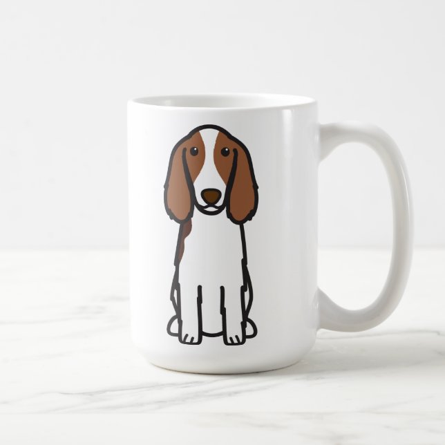 Walesisk tecknad för hund för SpringerSpaniel Kaffemugg (Höger)