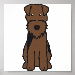 Walesisk Terrierhundtecknad Poster