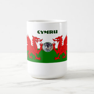 Walesisk världsdubbladrake kaffemugg