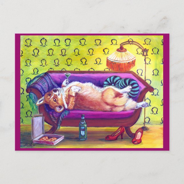 Walesiska Corgivykort för Pembroke Vykort (Framsida)