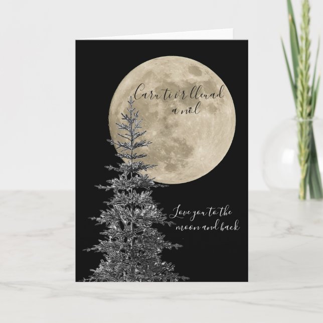 walesiska Kärlek till måne och tillbaka Kort (Framsida)