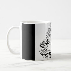 Walesiska overkliga Florence - svartvitt Kaffemugg