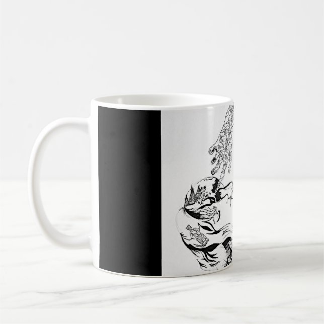 Walesiska overkliga Florence - svartvitt Kaffemugg (Vänster)