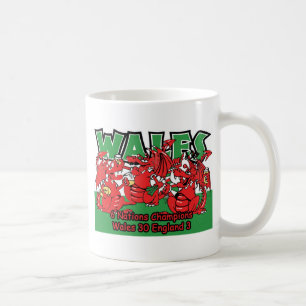 Walesiska sex nationRugbymästare, W 30-3 E Kaffemugg