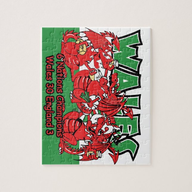 Walesiska sex nationRugbymästare, W 30-3 E Pussel (Vertikal)