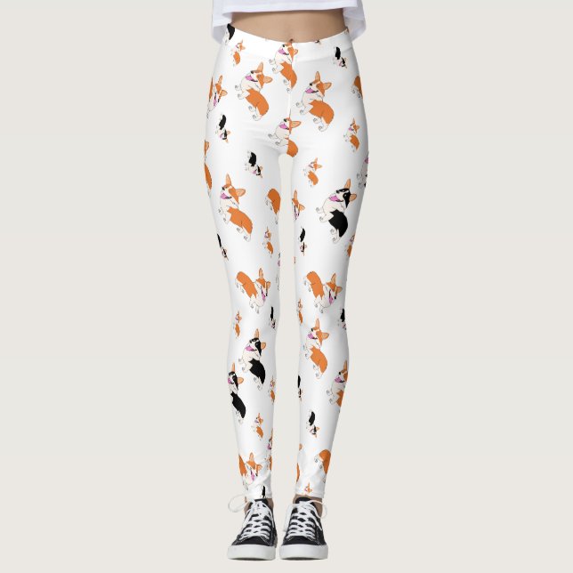 Walesiskt Corgimönster Leggings (Framsida)