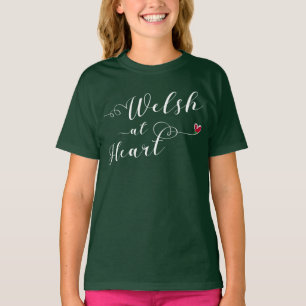 Walesiskt på hjärtautslagsplatsskjortan, Wales T-shirt