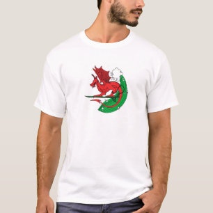 Walesiskt surfa för drake t shirt