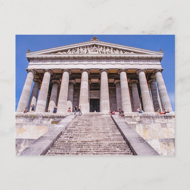 Walhalla tempel minnesmärke Regensburg Tyskland pr Vykort (Framsida)