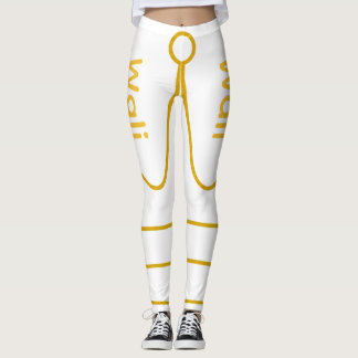 Wali i guldbokstäver leggings
