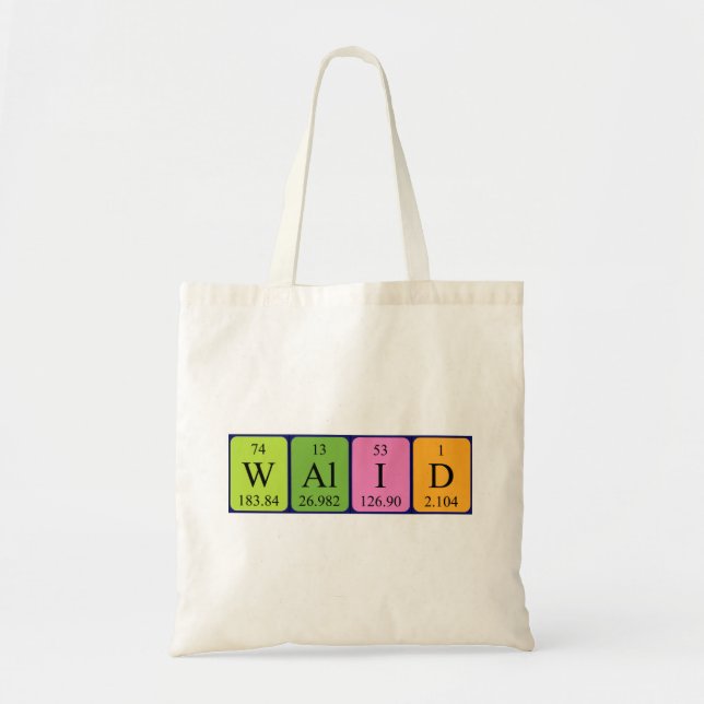 Walid Period bord namn tote bag Tygkasse (Framsidan)