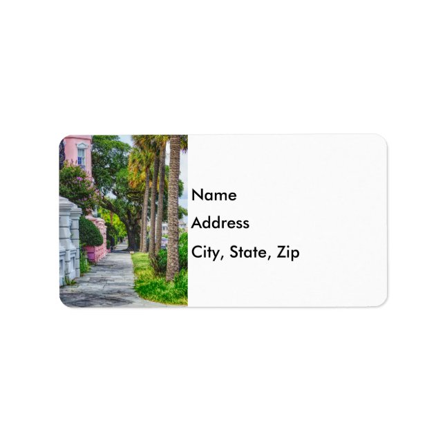 Walk Along Rainbow Row Adressetikett (Framsidan)