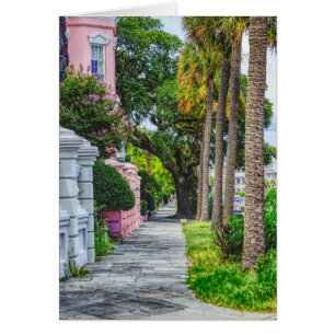 Walk Along Rainbow Row Greeting Card OBS Kort