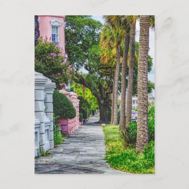 Walk Along Rainbow Row Vykort (Framsida)