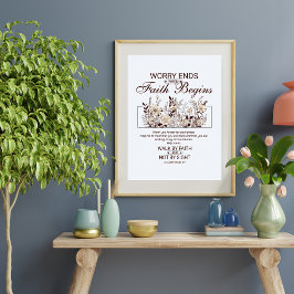 Walk by Faith 2 Corinthians 5 Blommigt Scripture Poster