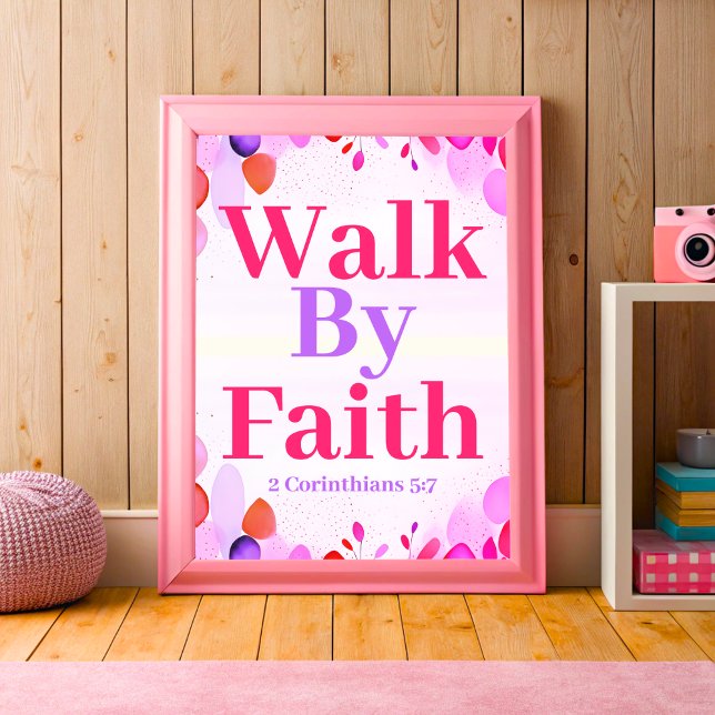 Walk by Faith Boho Christian Tonåring Girl Wall Ar Poster (Skapare uppladdad)